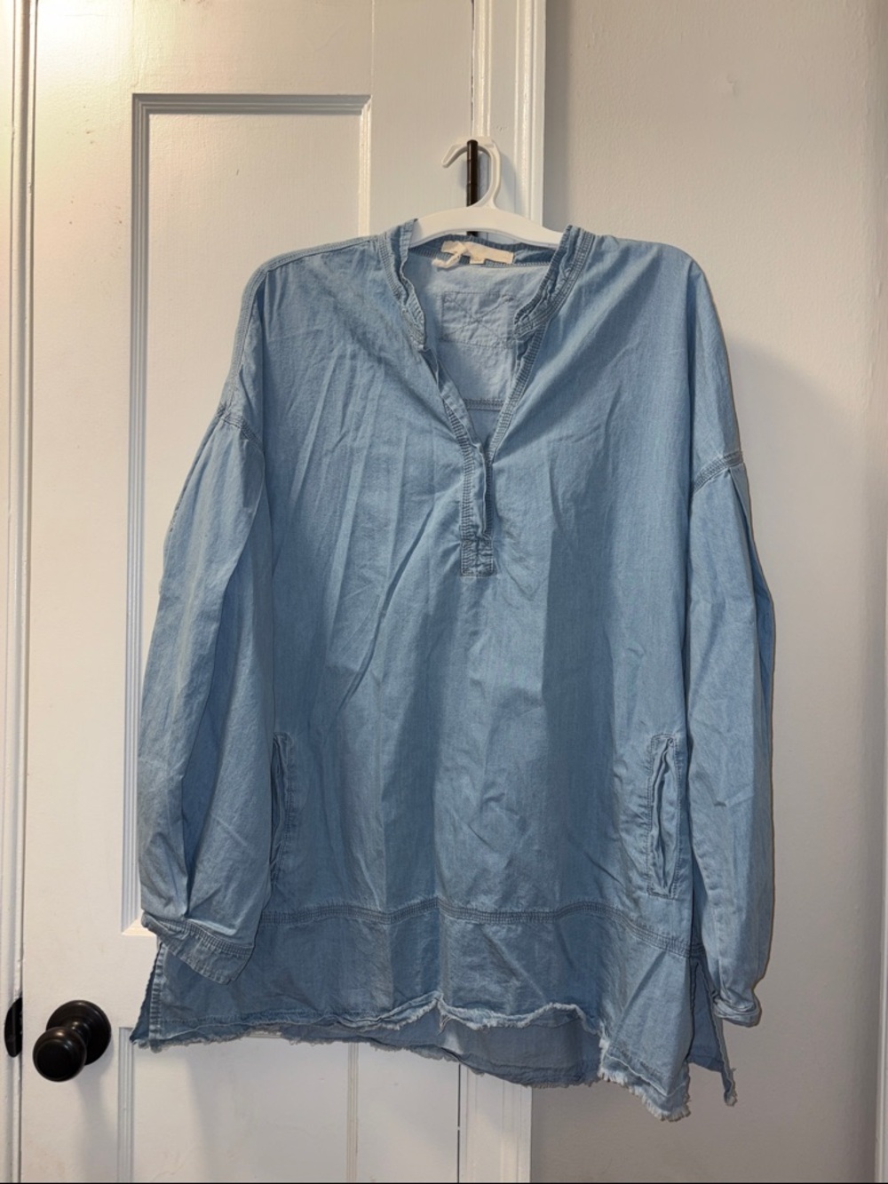 Light Blue Women's Mini Tunic Dress